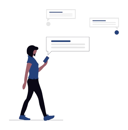 Illustration of a person contacting eCloud.lk support via phone.